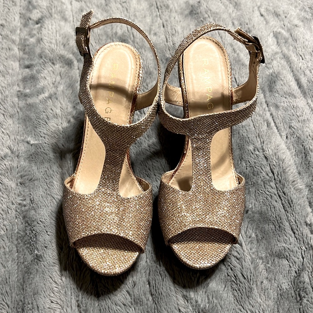 Gold Wedge Heels